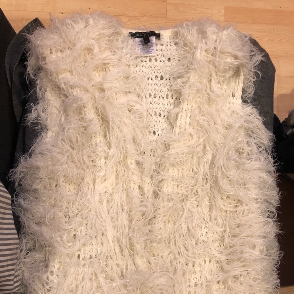 BCBG furry vest